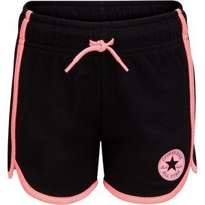 Converse Girls Chuck Patch Dolphin Hem Shorts (Little Kids) Black 5 Little Kid